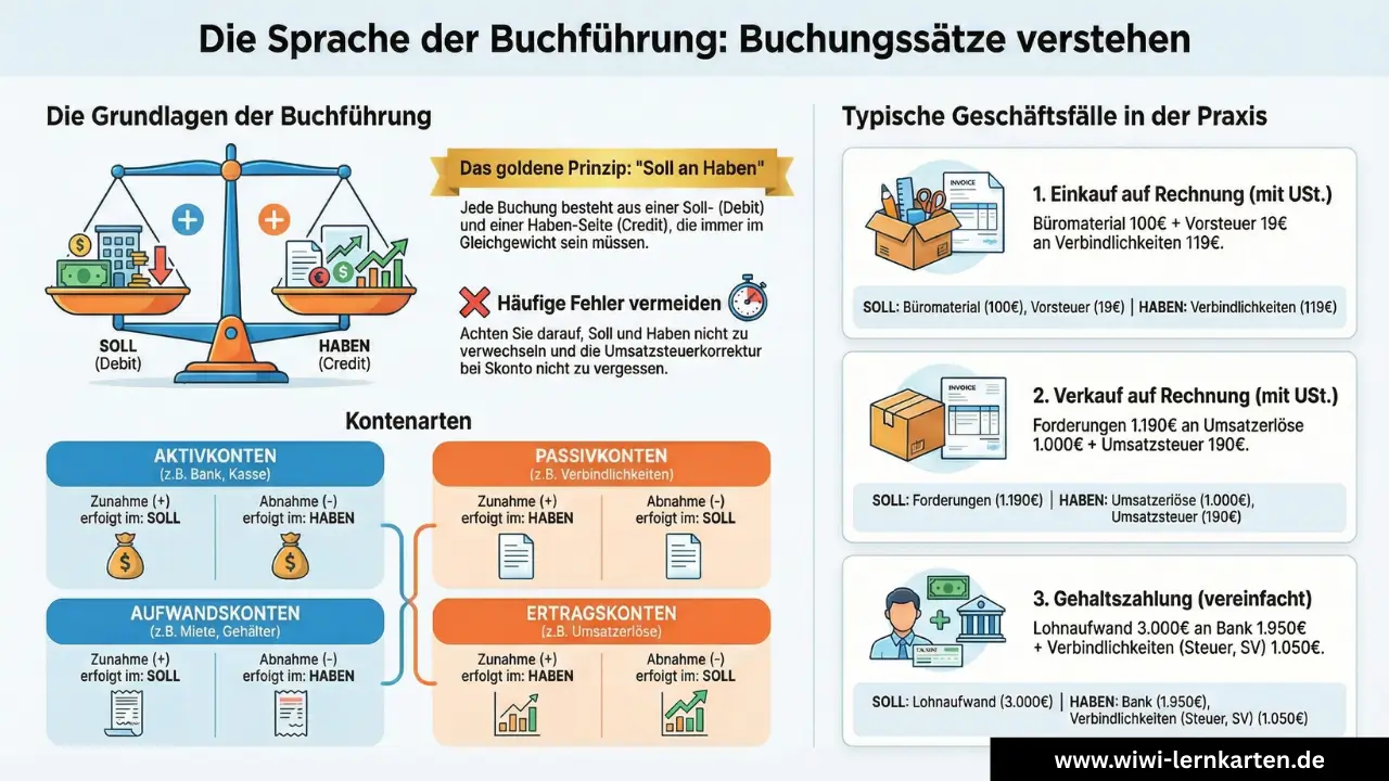 Fazit - Buchungssätze üben: 25 Geschäftsfälle mit Lösungen